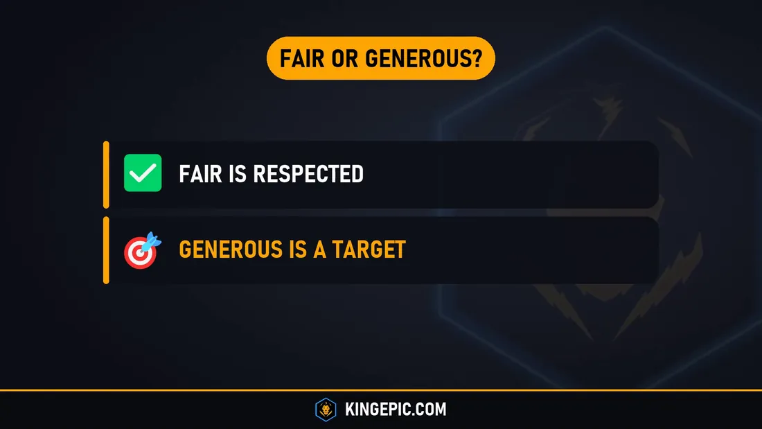 Fair or generous in Thailand: fair is respected, generous is a target