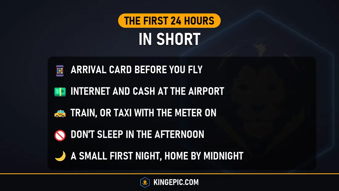 Your first 24 hours in Bangkok in short: arrival card, internet and cash, train or taxi, no afternoon sleep, a small first night