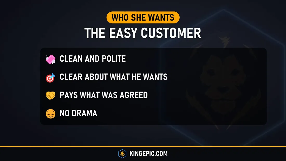 The easy customer bar girls in Thailand like: clean and polite, clear about what he wants, pays what was agreed, no drama