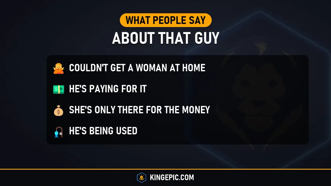 What people say about old men in Thailand: could not get a woman at home, he is paying for it, she is only there for the money, he is being used