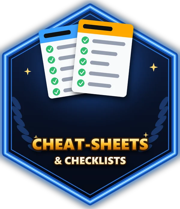 Cheat-sheets and checklists