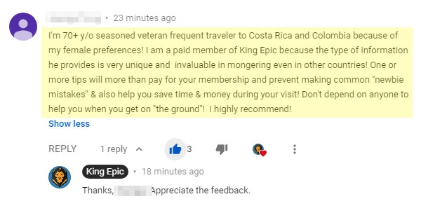 Screenshot of the original comment