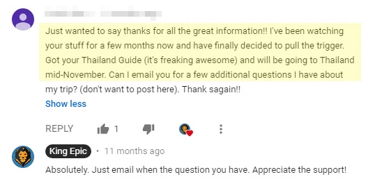 Screenshot of the original comment